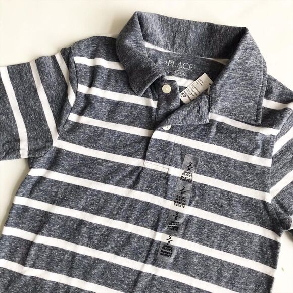 The children’s place NWT stripe polo top SP(5-6Y) - Picture 2 of 4